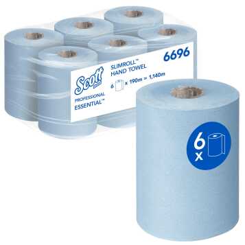 Bobina Secamanos Scott® Essential™ Slimroll™ Azul 190 mts 1C